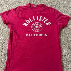 Hollister Hot Pink Graphic Beach Guard Tee